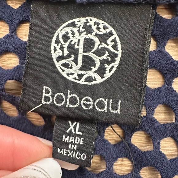 Bobeau blue Mesh Long Top - Picture 3 of 3